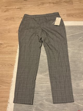 Pantalón de traje Zara gris a cuadros