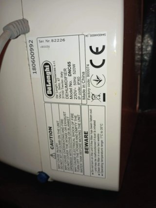 Deshumidificador Delonghi DNC 65 18L