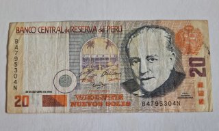 Billete 20 Nuevos Soles Perú 2004