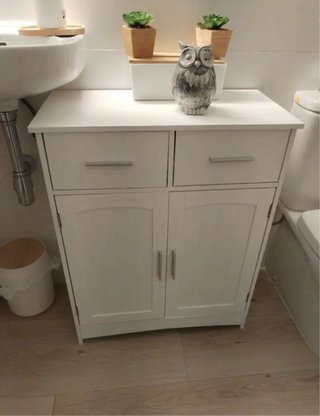 Mueble de baño de madera blanco