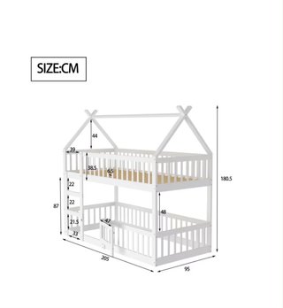 Litera infantil madera blanca
