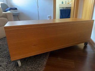 Mueble TV madera con ruedas