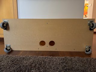Mueble TV madera con ruedas