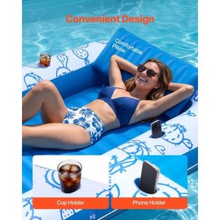 Flotador inflable para piscina con toldo UPF 50+
