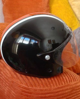 Casco Harley Davidson Negro y Naranja talla S