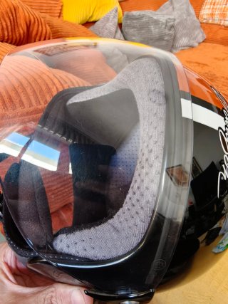 Casco Harley Davidson Negro y Naranja talla S
