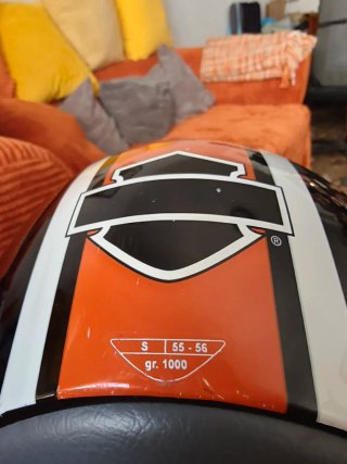 Casco Harley Davidson Negro y Naranja talla S
