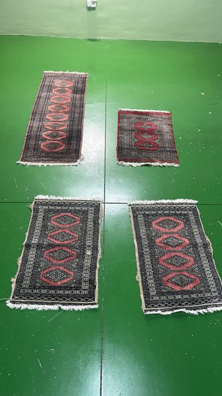 Juego 4 Alfombras Persas Estilo Oriental Lana