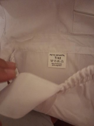 Peto/Mono Largo Unisex Talla 42 Blanco