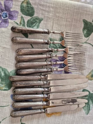 Set Vintage Dolce/Frutta Forchette e Coltelli