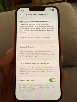 iPhone 14 Rojo 256gb