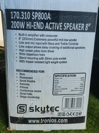 Pareja altavoces Skytec SP800A 8 + pies