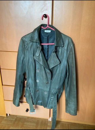 Cazadora Piel Yessica Verde Talla 42