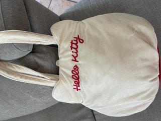 Borsa Hello Kitty Beige con Fiocco Rosso