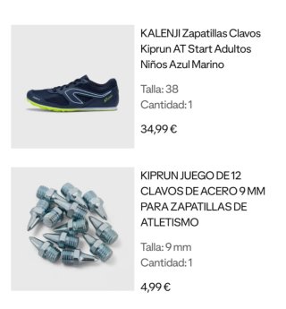 Zapatillas Atletismo Kalenji AT Start Talla 38