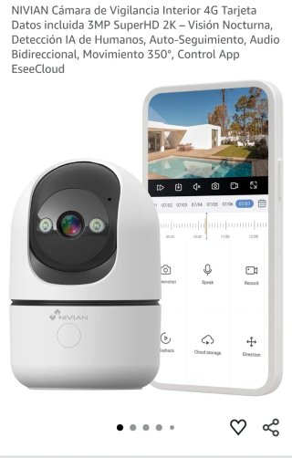 Cámara Vigilancia Interior NIVIAN 3MP 2K