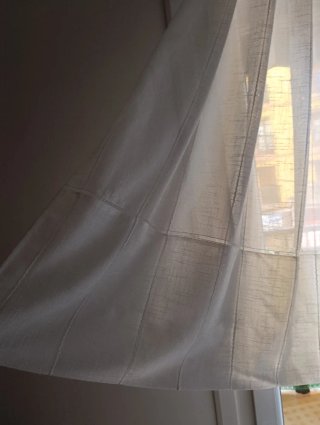 Cortinas de lino blanco roto