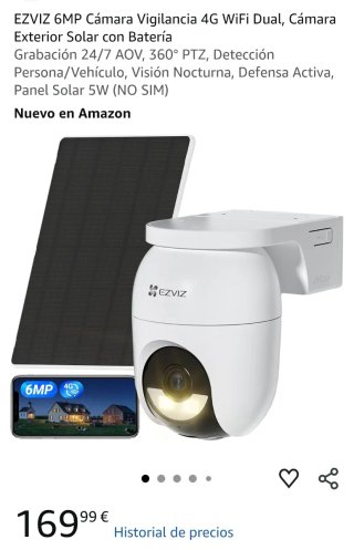 Cámara Vigilancia EZVIZ 6MP 4G WiFi Solar