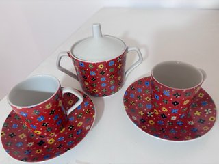 Set Caffe Zuccheriera Porcellana Multicolor