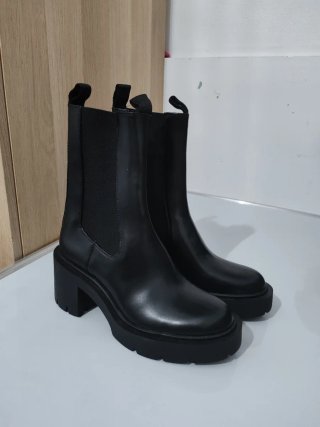Botines Zara Mujer Talla 37 Negros