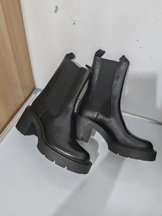 Botines Zara Mujer Talla 37 Negros