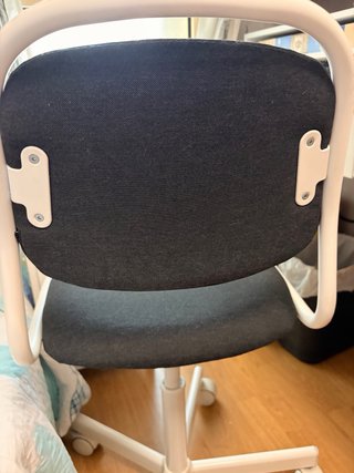 Silla Escritorio Infantil gris oscuro y Blanca