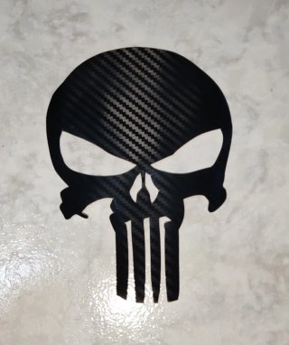 Sticker Punisher Carbon Look