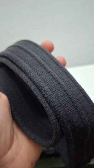 Cintura in tela grigio scuro