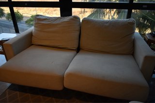 Sofá 3+2 plazas beige tela