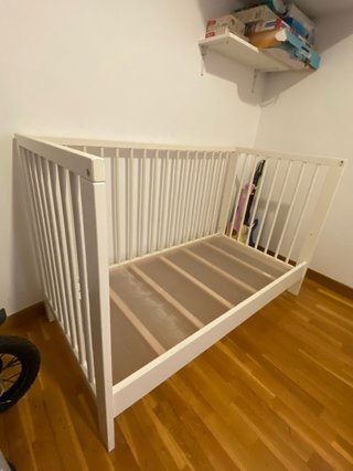 Cuna Ikea Sundvik Blanca + colchon