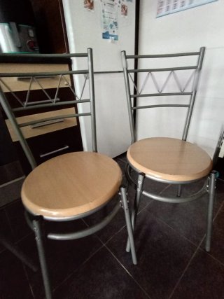 Sillas de cocina madera y metal
