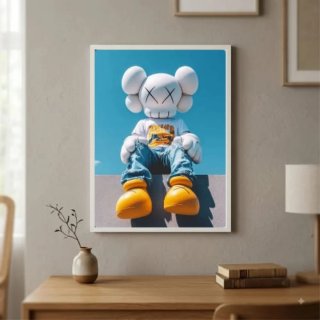 Poster Kaws con cornice
