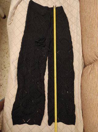 Pantalón negro calado talla única