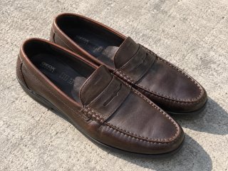 Mocasines Geox Piel Talla 45 Marrón Zapatos Hombre