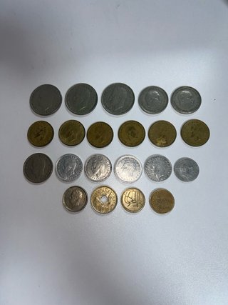 Lote monedas antiguas españolas. Pesetas.
