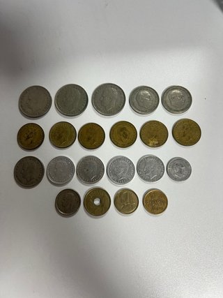 Lote monedas antiguas españolas. Pesetas.