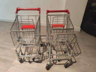 Carrito de compra infantil metálico