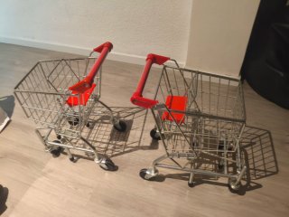 Carrito de compra infantil metálico