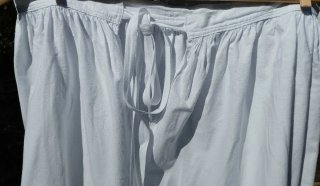 Enagua Antigua  Algodòn blanco Bordado Inglès L/XL