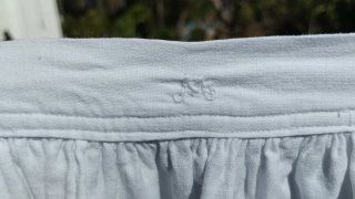 Enagua Antigua  Algodòn blanco Bordado Inglès L/XL