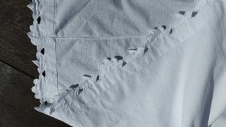 Enagua Antigua  Algodòn blanco Bordado Inglès L/XL