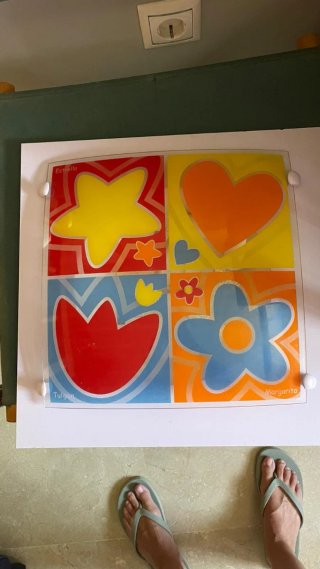 Lampada da soffitto per bambini con stelle e fiori