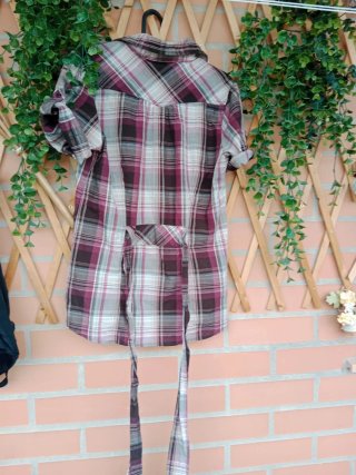 Camisa cuadros mujer talla M/38