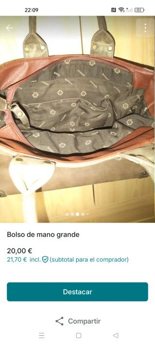 Bolso de mano grande estampado