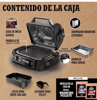 Barbacoa Ninja Woodfire 7 en 1 en garantia 17/8/28