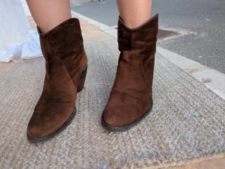 Botines cowboy mujer piel serraje marrón talla 37