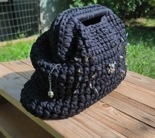 Borsa Linda Nera con Teschi