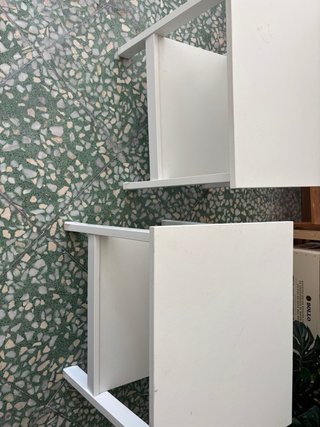 2 Mesitas auxiliares blancas IKEA