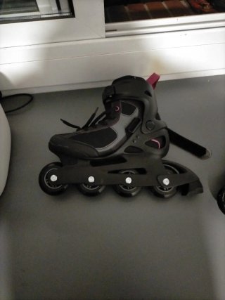 Patines en línea Oxelo negros y rosas talla 39