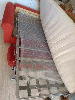 Sofá Cama Rojo Tela